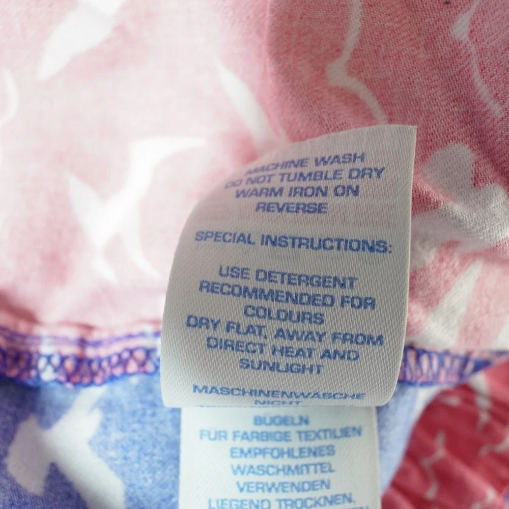 Boden Cotton Pajama Pants Womens 16 Blue Seagull Velvet Drawstring Comfy Pockets